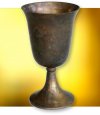 Metal chalice commonly used in religious ceremonies